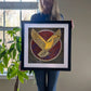 Framed Print of The Crane – Angelic Frequencies of Grace and Empowerment